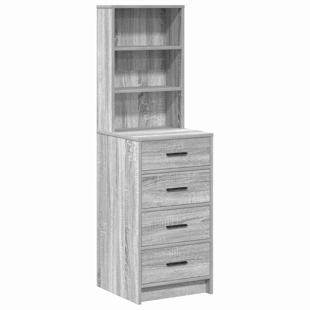 Credenza Grigio sonoma 40 x 41 x 135 cm Legno multistrato