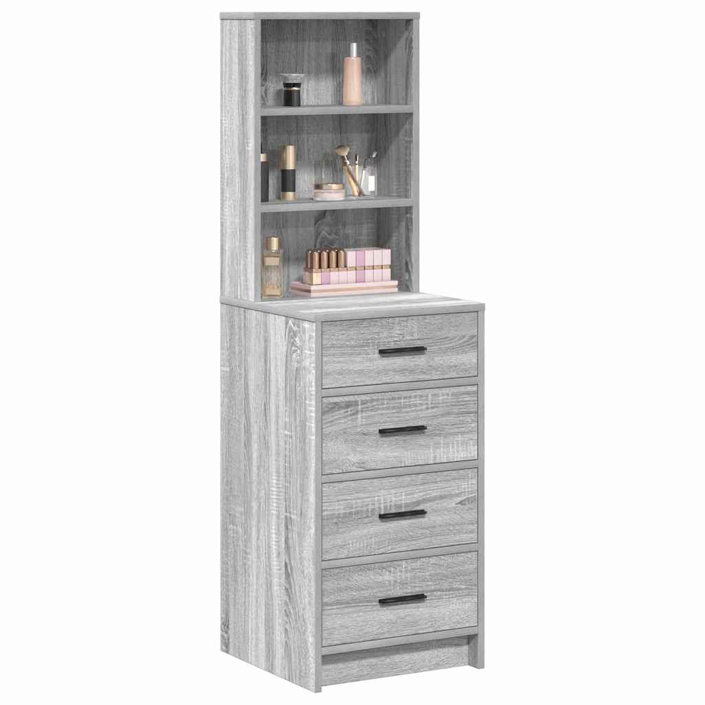 Credenza Grigio sonoma 40 x 41 x 135 cm Legno multistrato