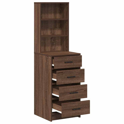 Credenza Rovere marrone 40 x 41 x 135 cm Legno multistrato