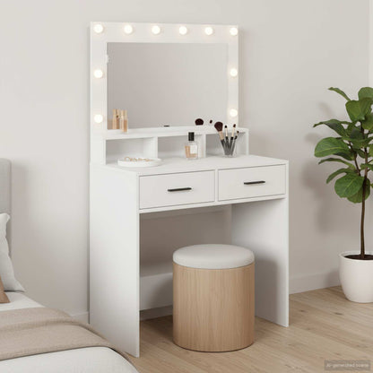 Tavolo da Trucco Bianco 79 x 41 x 135 cm Legno multistrato