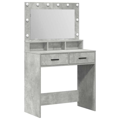 Tavolo da Trucco con cassetto Grigio cemento 79 x 41 x 135 cm