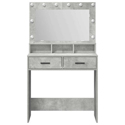 Tavolo da Trucco con cassetto Grigio cemento 79 x 41 x 135 cm