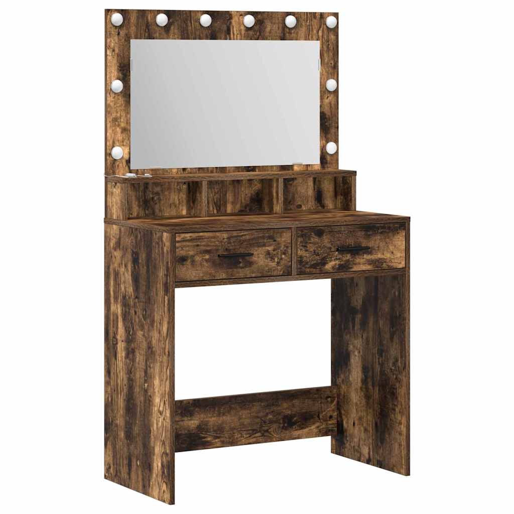 Tavolo da Trucco Rovere fumÃ© 79 x 41 x 135 cm Legno multistrato