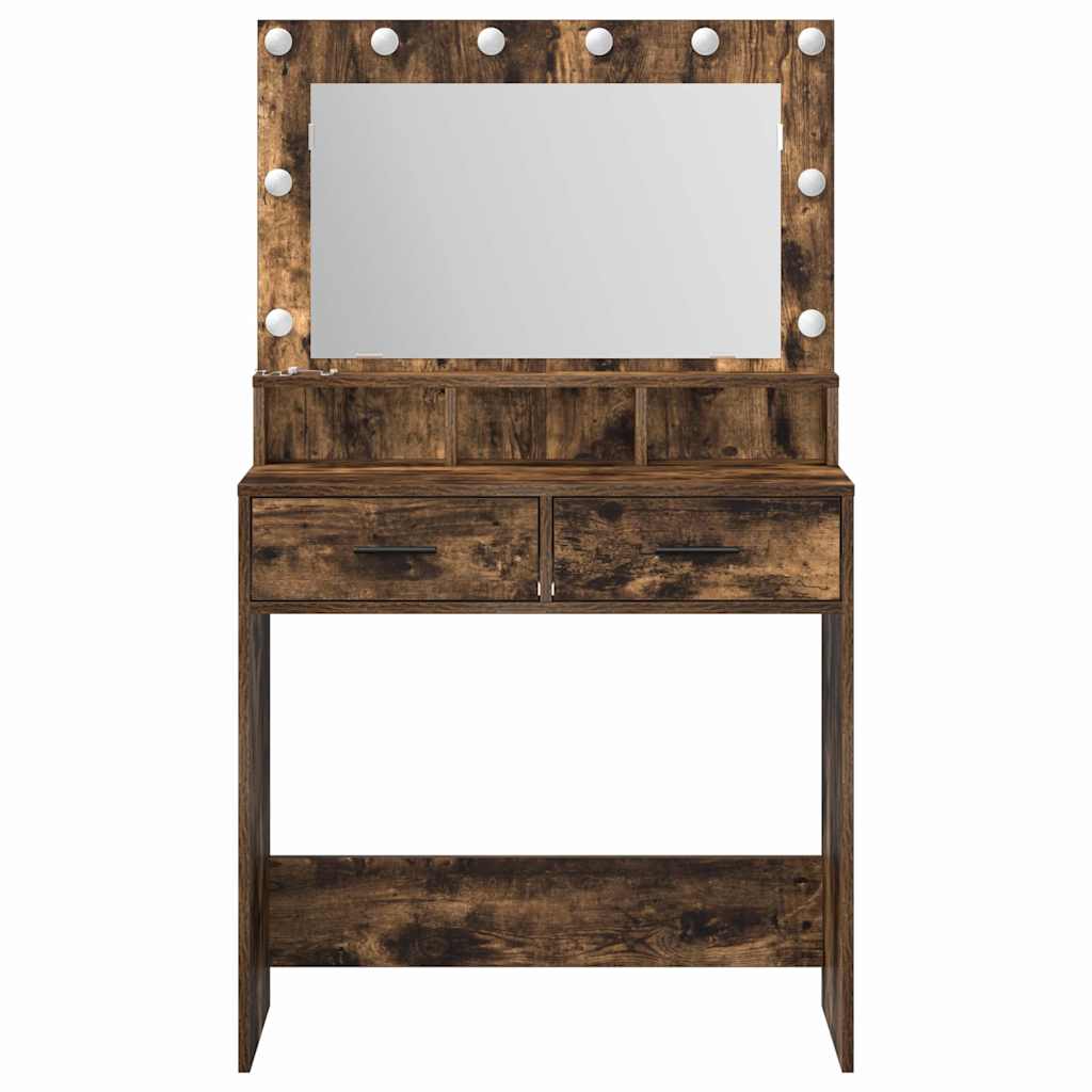 Tavolo da Trucco Rovere fumÃ© 79 x 41 x 135 cm Legno multistrato