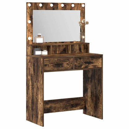 Tavolo da Trucco Rovere fumÃ© 79 x 41 x 135 cm Legno multistrato
