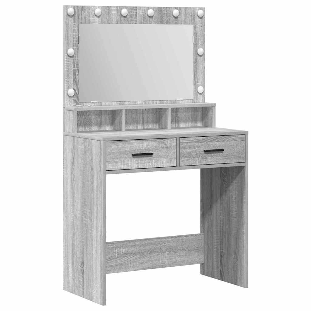 Tavolo da Trucco con cassetto Grigio Sonoma 79 x 41 x 135 cm