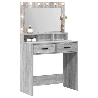 Tavolo da Trucco con cassetto Grigio Sonoma 79 x 41 x 135 cm