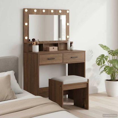 Tavolo da Trucco con cassetto Rovere Marrone 79 x 41 x 135 cm