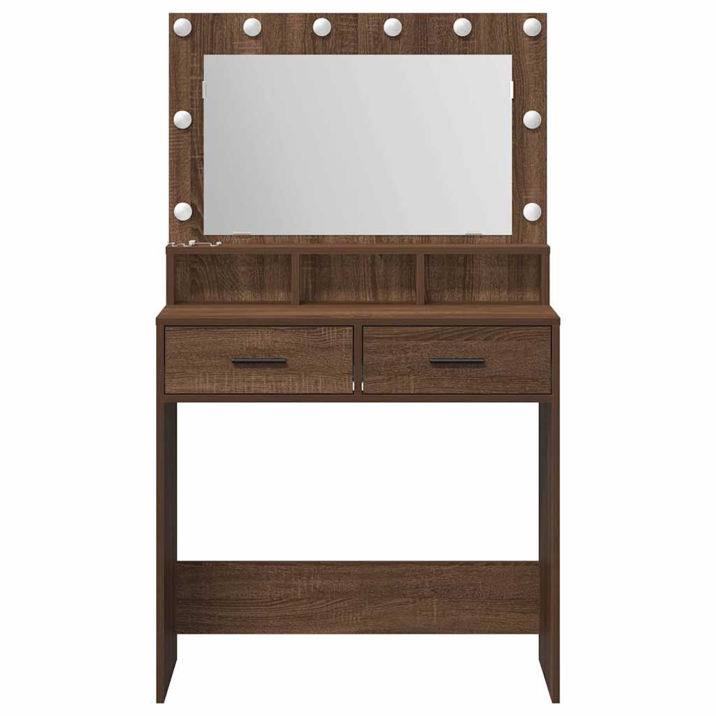 Tavolo da Trucco con cassetto Rovere Marrone 79 x 41 x 135 cm