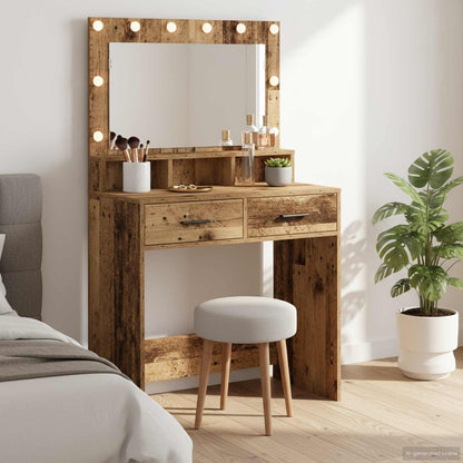 Tavolo da Trucco con cassetto Legno vecchio 79 x 41 x 135 cm