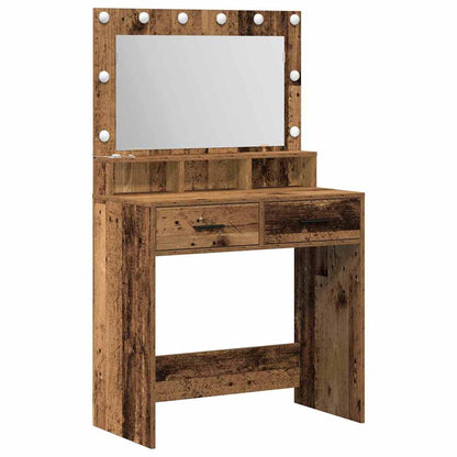 Tavolo da Trucco con cassetto Legno vecchio 79 x 41 x 135 cm