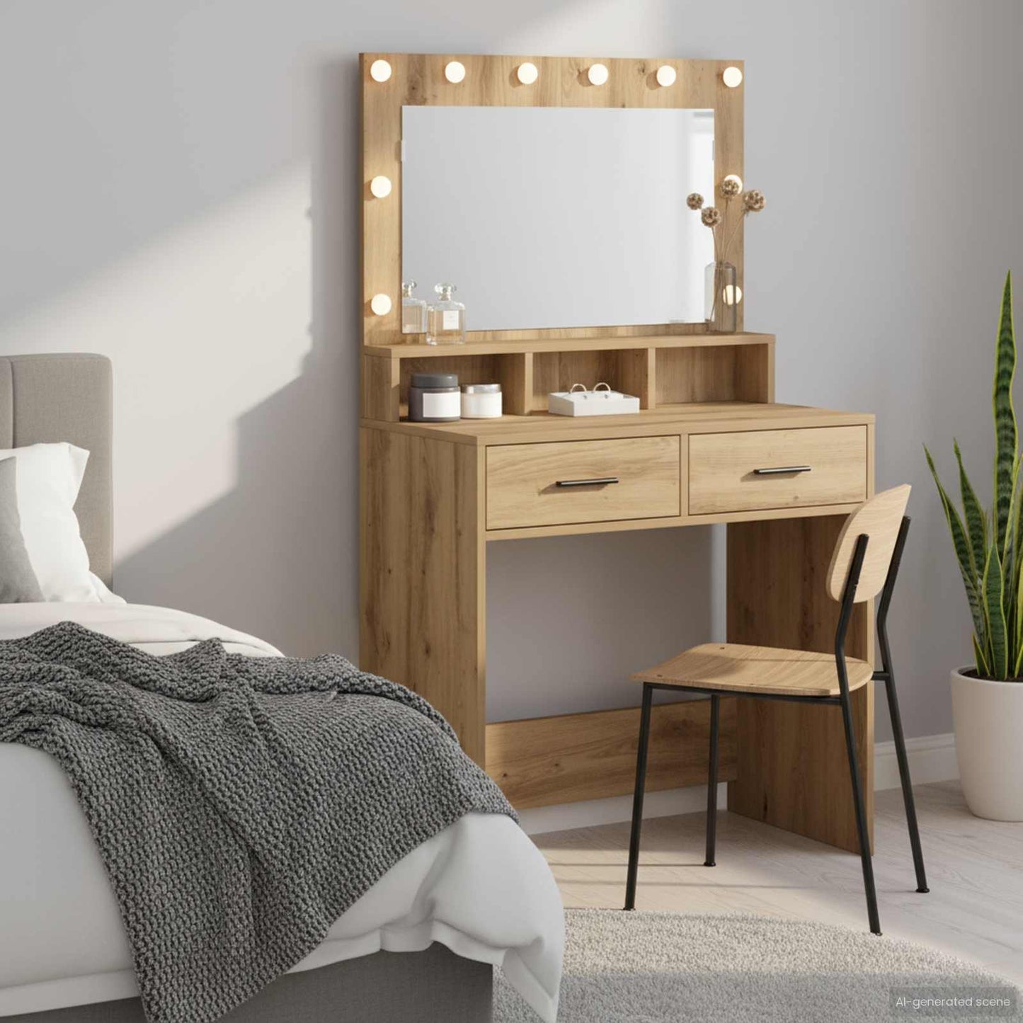 Tavolo da Trucco Rovere artigianale 79 x 41 x 135 cm
