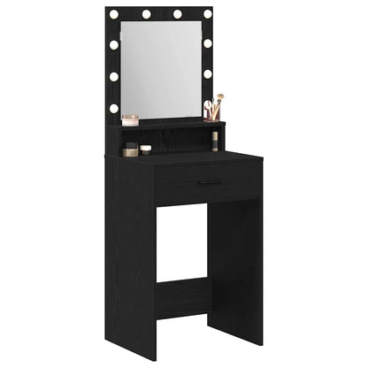 Tavolo da Trucco Rovere Nero 50 x 41 x 135 cm Legno multistrato