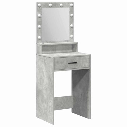 Tavolo da Trucco con cassetto Grigio cemento 50 x 41 x 135 cm