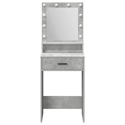 Tavolo da Trucco con cassetto Grigio cemento 50 x 41 x 135 cm
