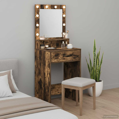 Tavolo da Trucco Rovere fumÃ© 50 x 41 x 135 cm Legno multistrato
