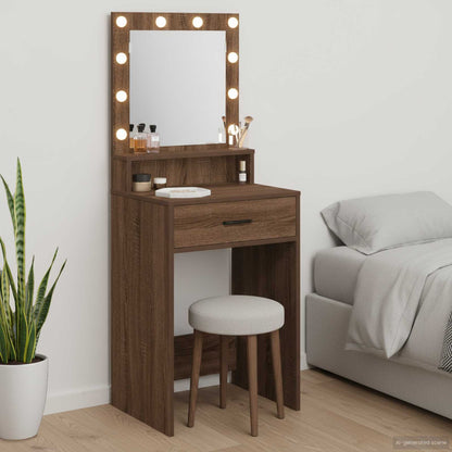 Tavolo da Trucco con cassetto Rovere Marrone 50 x 41 x 135 cm