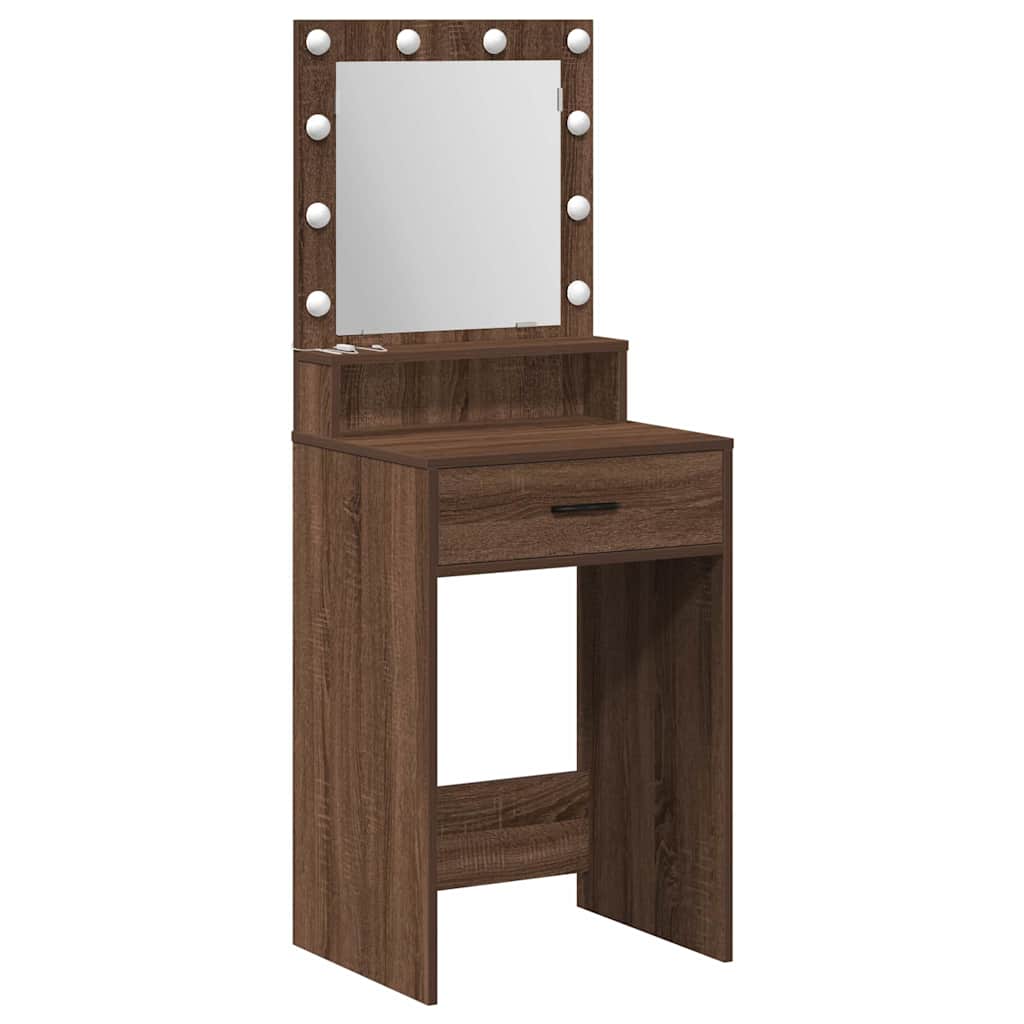Tavolo da Trucco con cassetto Rovere Marrone 50 x 41 x 135 cm