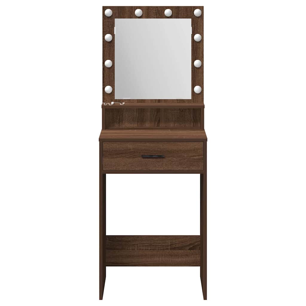 Tavolo da Trucco con cassetto Rovere Marrone 50 x 41 x 135 cm