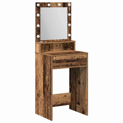 Tavolo da Trucco con cassetto Legno vecchio 50 x 41 x 135 cm