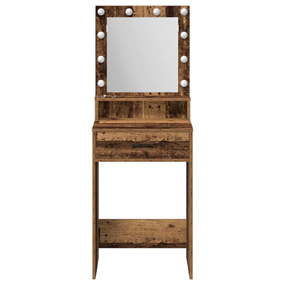 Tavolo da Trucco con cassetto Legno vecchio 50 x 41 x 135 cm