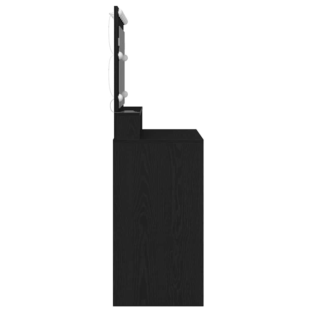 Tavolo da Trucco con lo scaffale Rovere Nero 100 x 41 x 135 cm