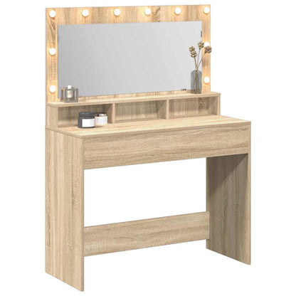 Tavolo da Trucco con specchio Rovere Sonoma 100 x 41 x 135 cm