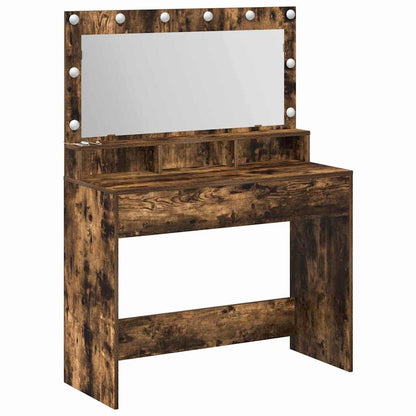 Tavolo da Trucco con lo scaffale Rovere fumÃ© 100 x 41 x 135 cm