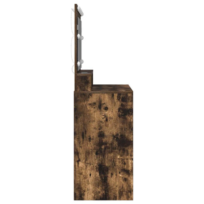 Tavolo da Trucco con lo scaffale Rovere fumÃ© 100 x 41 x 135 cm