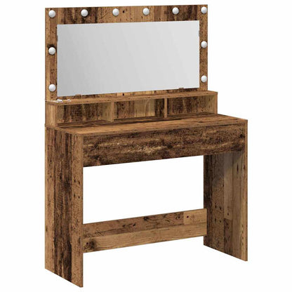 Tavolo da Trucco con specchio Legno vecchio 100 x 41 x 135 cm