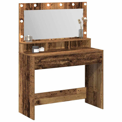 Tavolo da Trucco con specchio Legno vecchio 100 x 41 x 135 cm