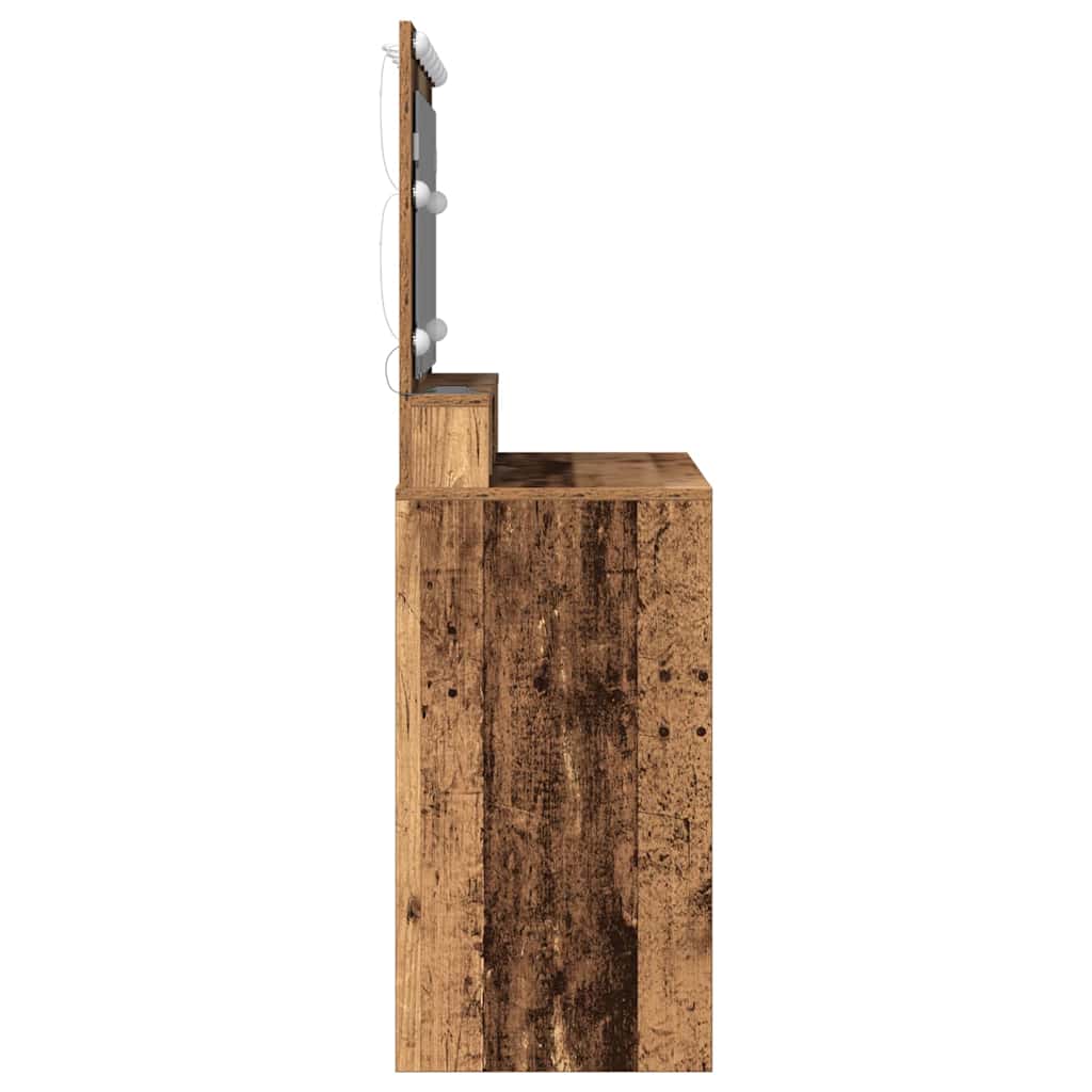 Tavolo da Trucco con specchio Legno vecchio 100 x 41 x 135 cm