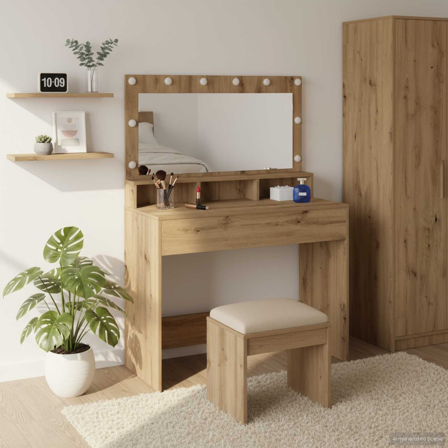 Tavolo da Trucco Rovere artigianale 100 x 41 x 135 cm