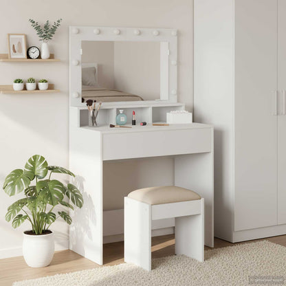 Tavolo da Trucco Bianco 75,5 x 41 x 135 cm Legno multistrato
