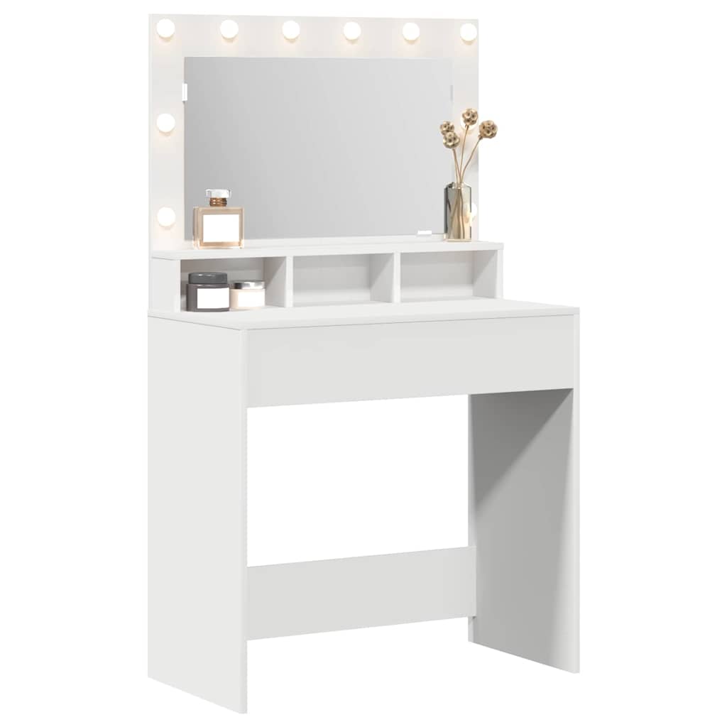 Tavolo da Trucco Bianco 75,5 x 41 x 135 cm Legno multistrato