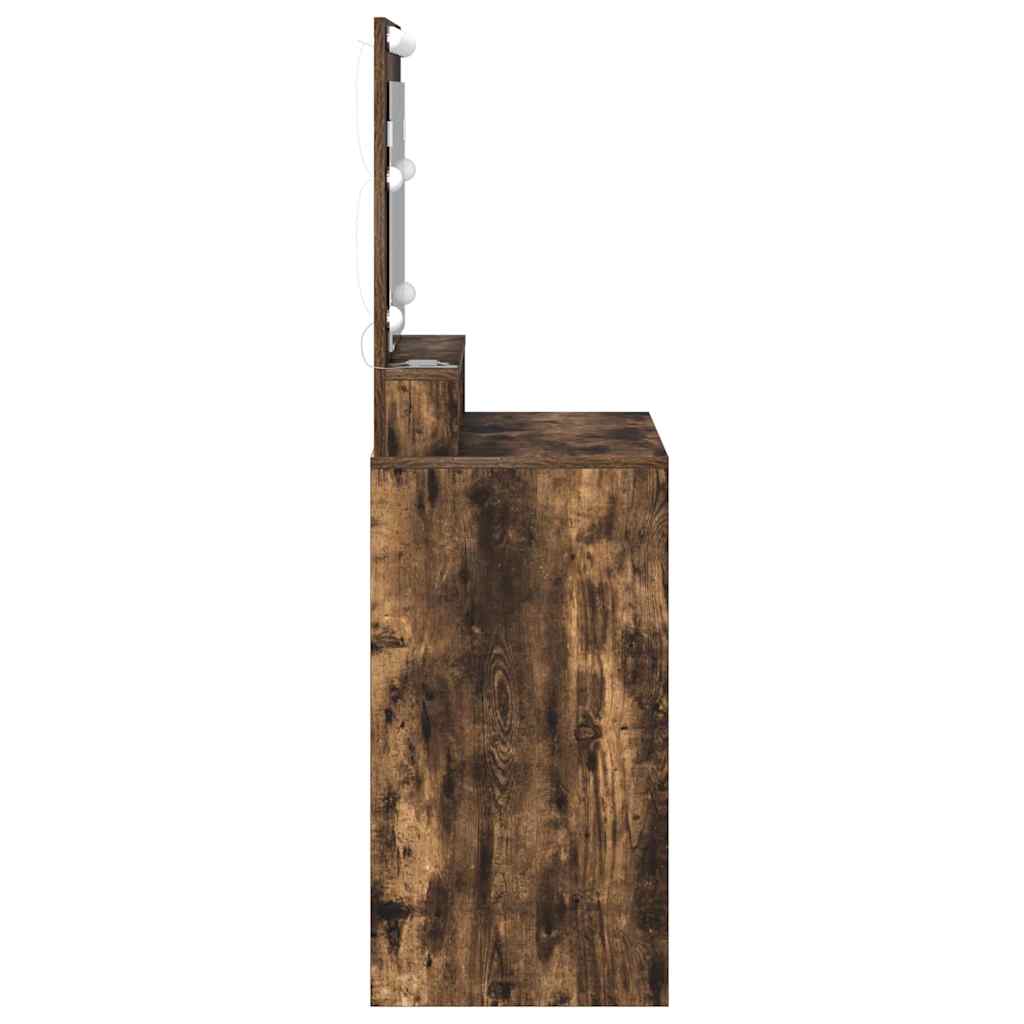 Tavolo da Trucco con lo scaffale Rovere fumÃ© 75,5 x 41 x 135 cm