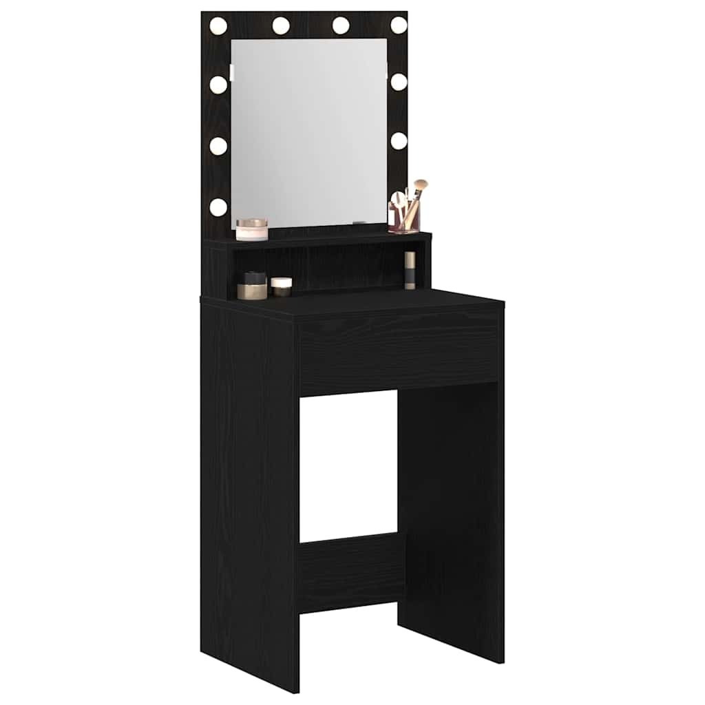 Tavolo da Trucco Rovere Nero 50 x 41 x 135 cm Legno multistrato