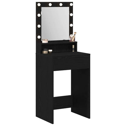 Tavolo da Trucco Rovere Nero 50 x 41 x 135 cm Legno multistrato