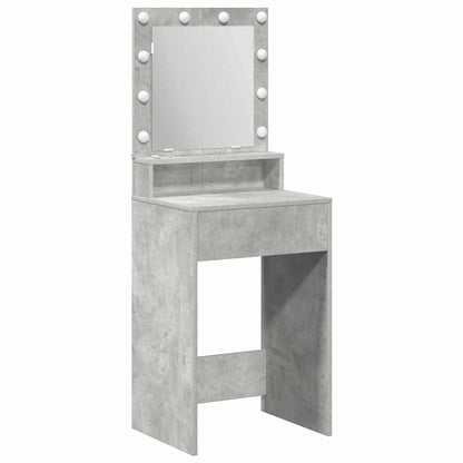 Tavolo da Trucco con specchio Grigio cemento 50 x 41 x 135 cm