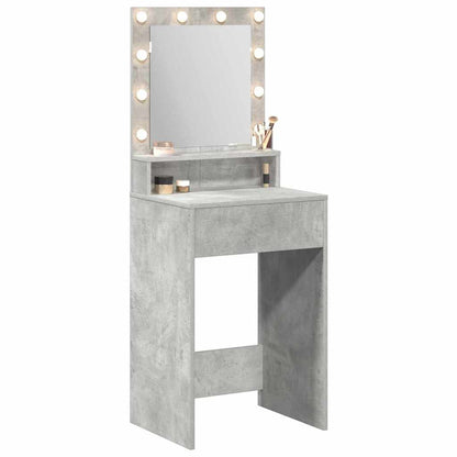 Tavolo da Trucco con specchio Grigio cemento 50 x 41 x 135 cm