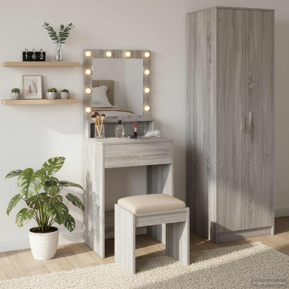 Tavolo da Trucco con lo scaffale Grigio Sonoma 50 x 41 x 135 cm