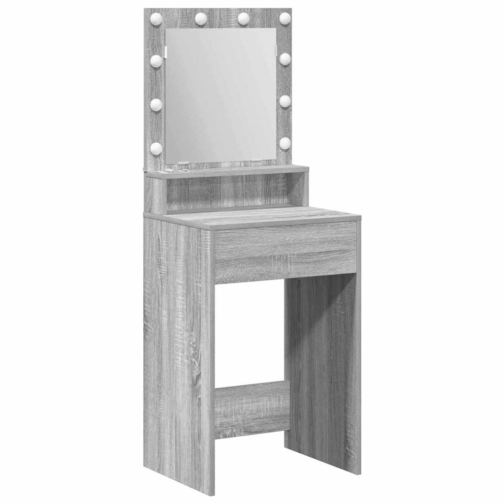 Tavolo da Trucco con lo scaffale Grigio Sonoma 50 x 41 x 135 cm