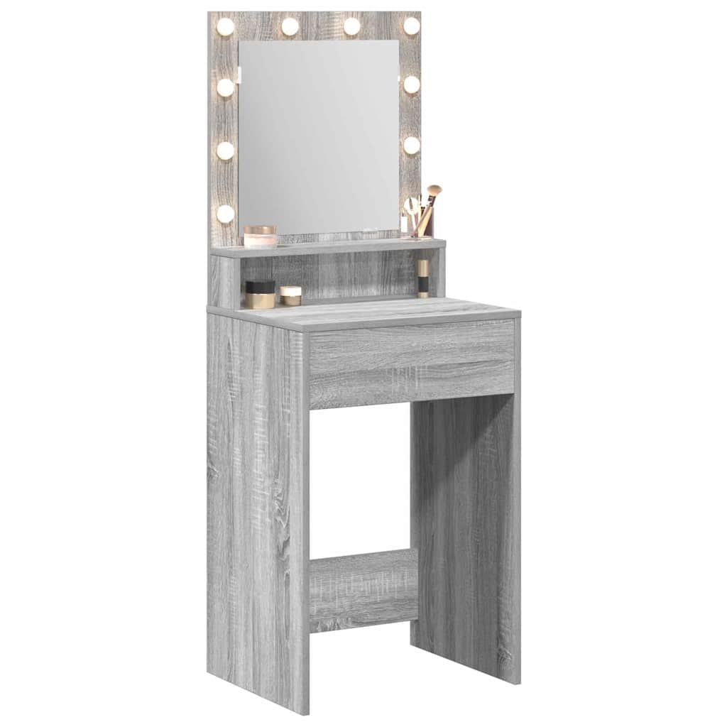 Tavolo da Trucco con lo scaffale Grigio Sonoma 50 x 41 x 135 cm