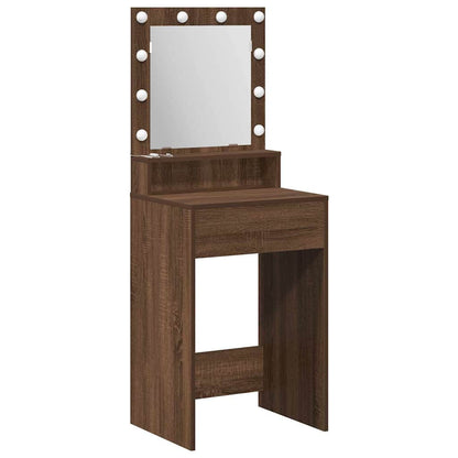 Tavolo da Trucco con specchio Rovere Marrone 50 x 41 x 135 cm