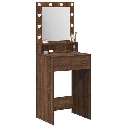 Tavolo da Trucco con specchio Rovere Marrone 50 x 41 x 135 cm