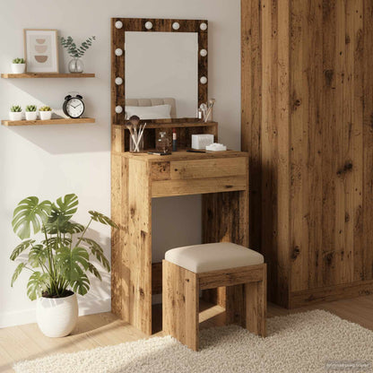 Tavolo da Trucco con lo scaffale Legno vecchio 50 x 41 x 135 cm