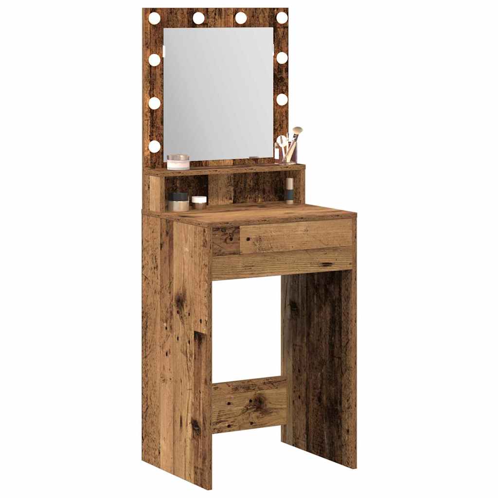 Tavolo da Trucco con lo scaffale Legno vecchio 50 x 41 x 135 cm