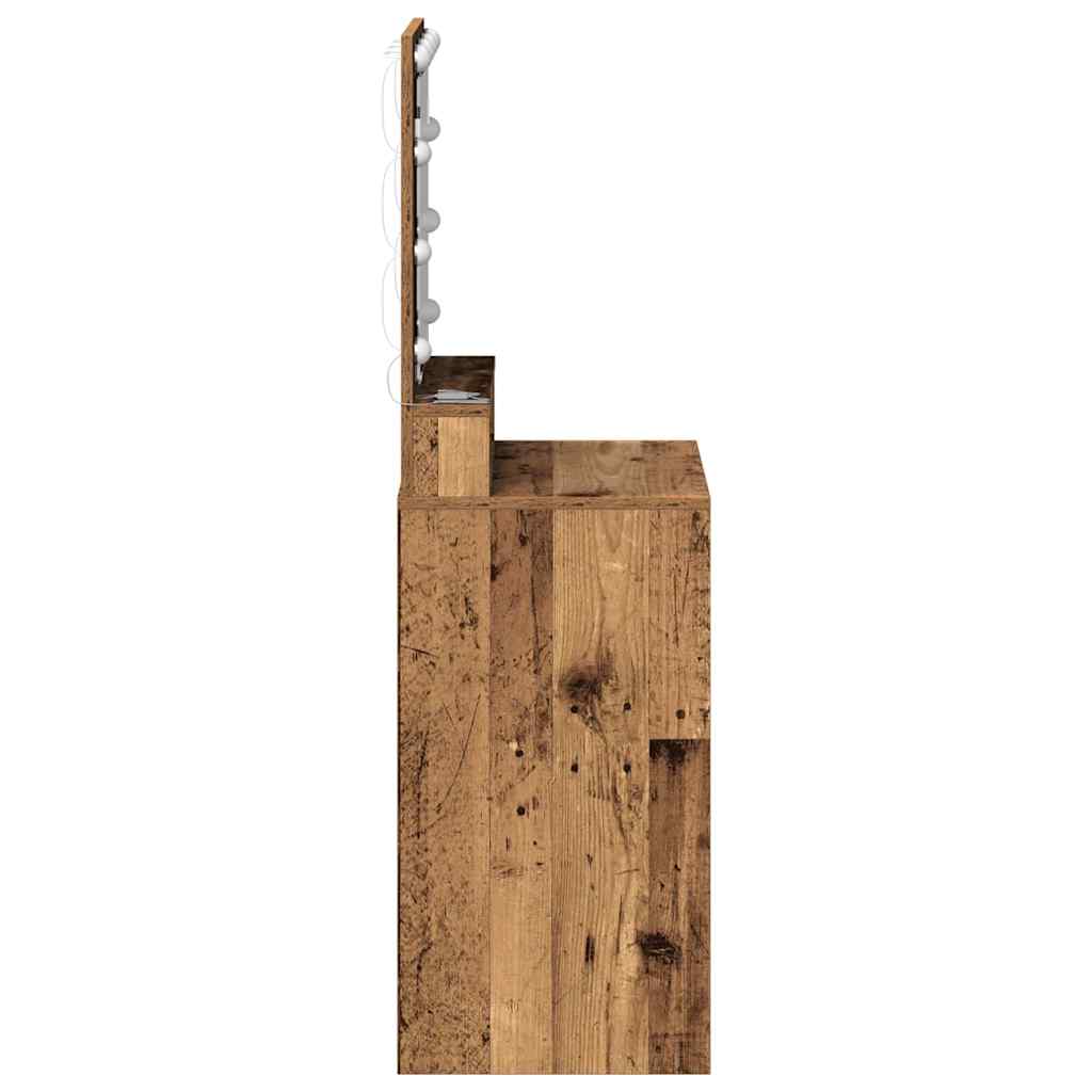 Tavolo da Trucco con lo scaffale Legno vecchio 50 x 41 x 135 cm