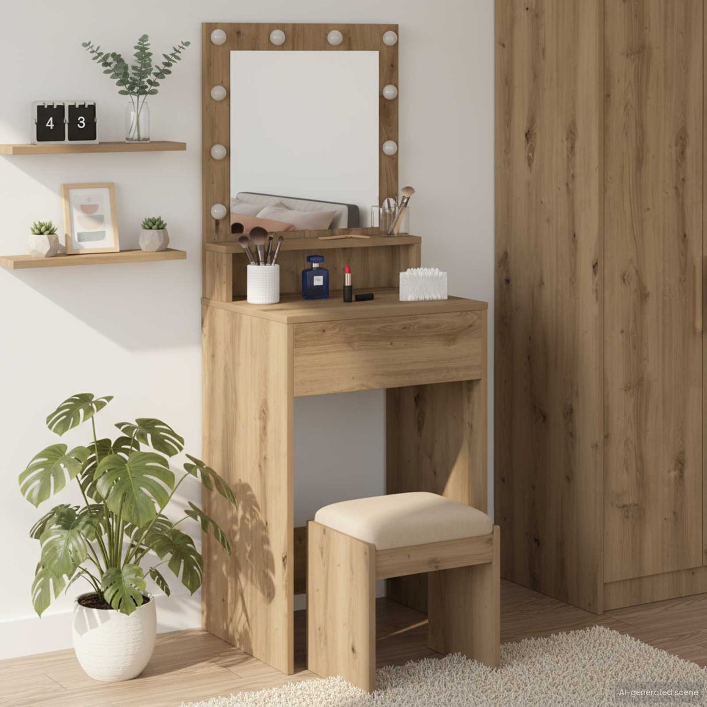Tavolo da Trucco Rovere artigianale 50 x 41 x 135 cm