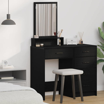 Tavolo da Trucco Rovere Nero 50 x 41 x 140 cm Legno multistrato